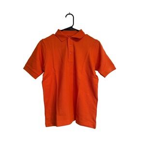 Tulane Outfitters Orange Pique Knit Polo Shirt Youth Large